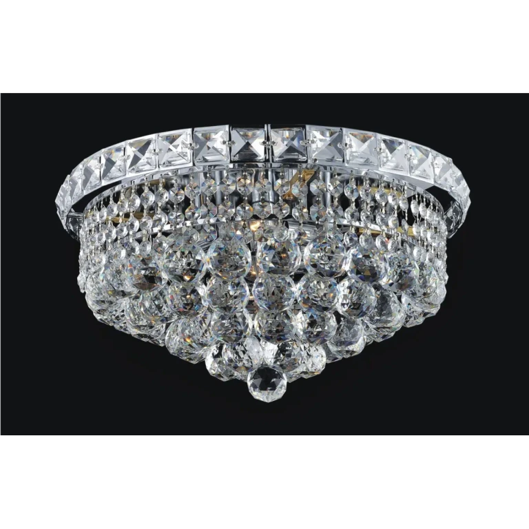 Chrome Four Light Flush Mount from the Luminous Collection