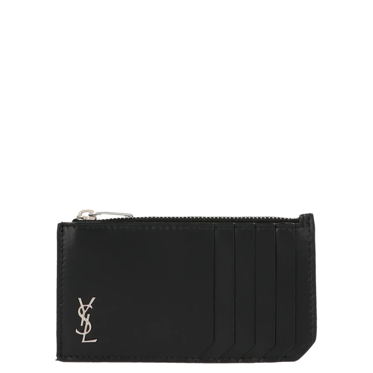 Saint Laurent Black Calfskin Cardholder Accessory - Men