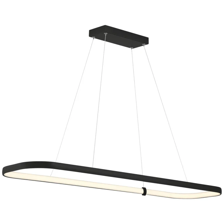 Matte Black LED Pendant from the Ravello Collection