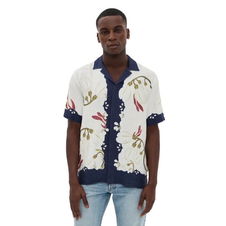 Orlebar Brown Maitan Orchis Shirt Night Iris M