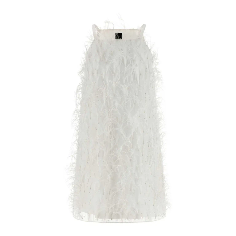 Pinko Robe Au Genou - Blanc
