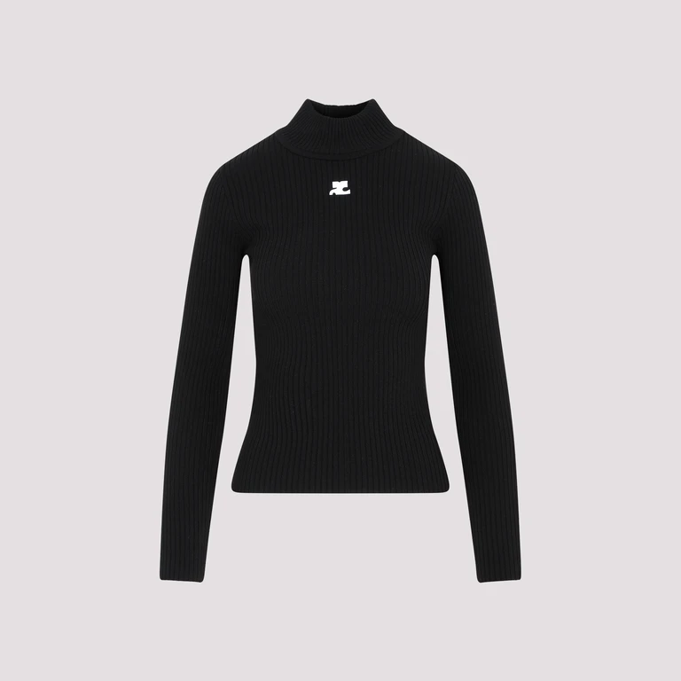 Courrèges 高领罗纹针织衫