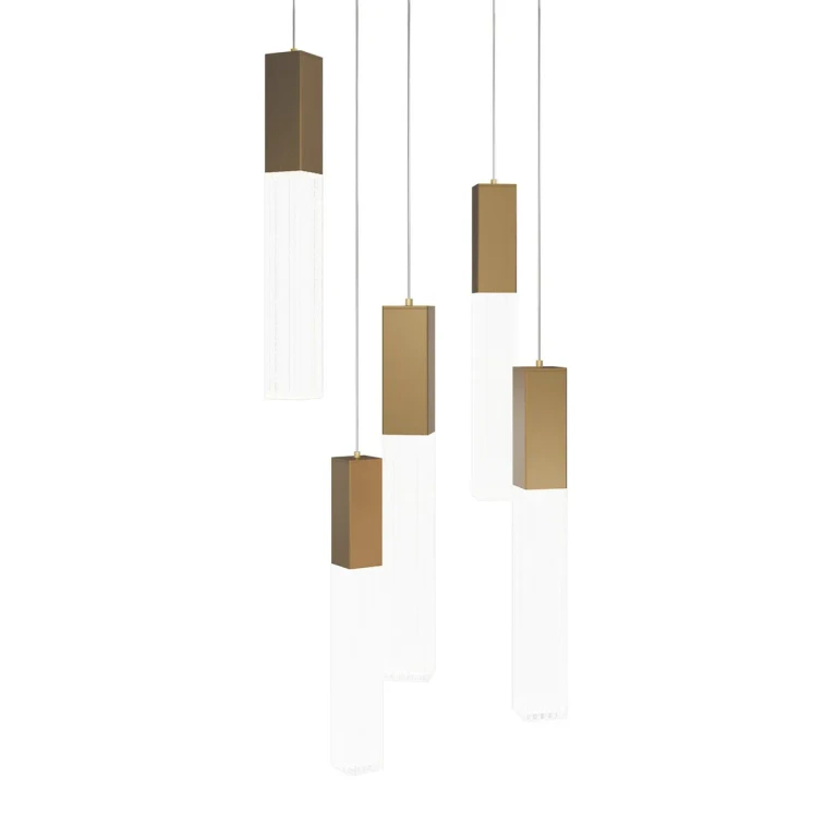 Aged Brass LED Pendant from the Cinema Collection