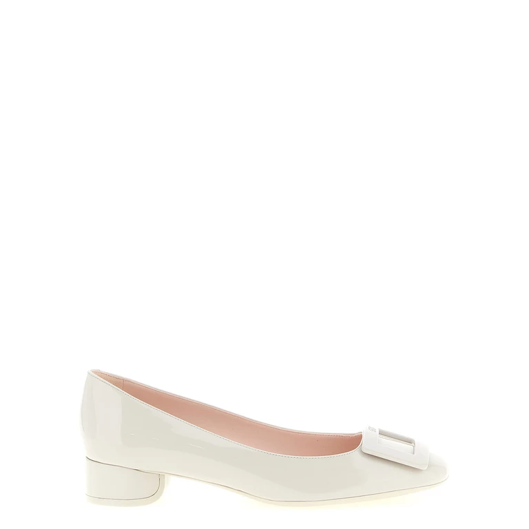 Roger Vivier Gray Calfskin Mid Heel Pumps - Women