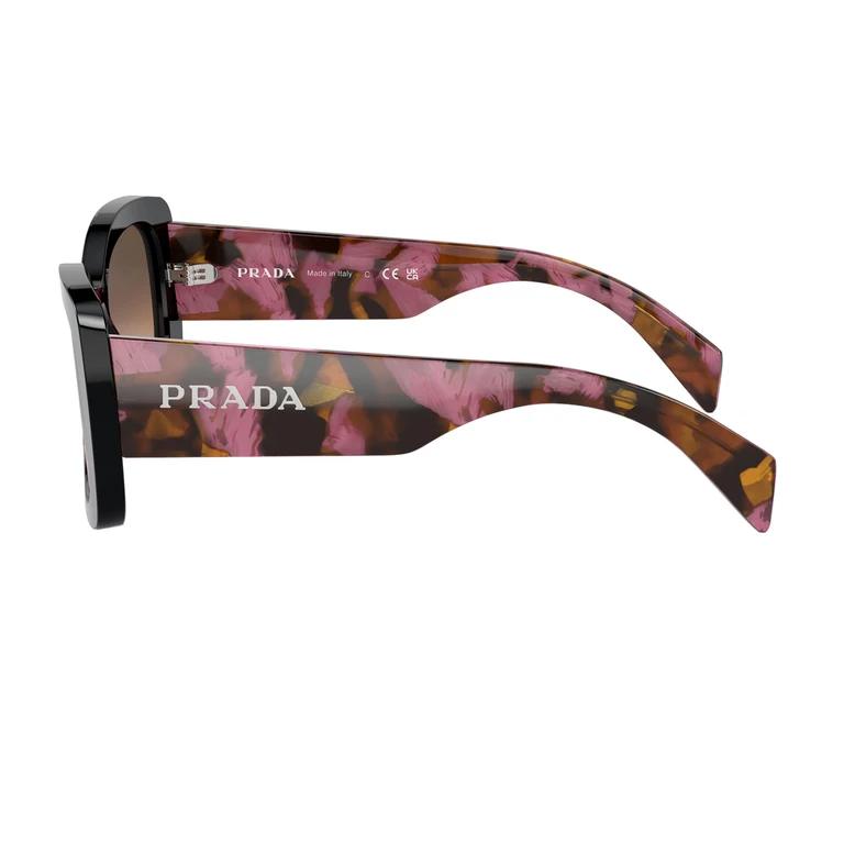 Prada PRA08S 12O50C Mogano Nero Acetate Occhiali Sole - Women