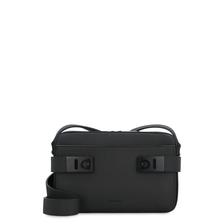 Ferragamo Gancini Leather Shoulder Bag