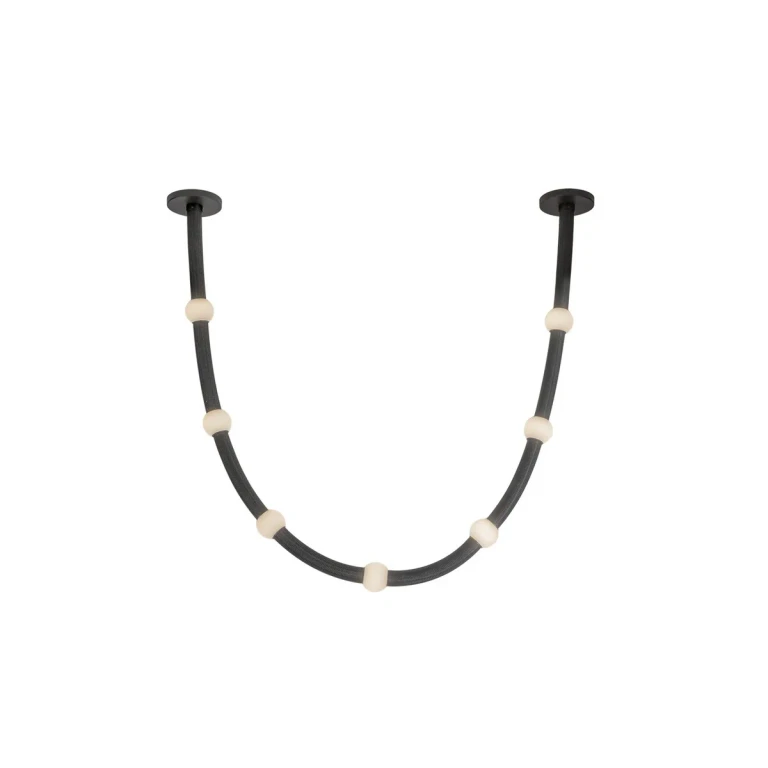 Black Opal Glass LED Pendant from the Corda Collection