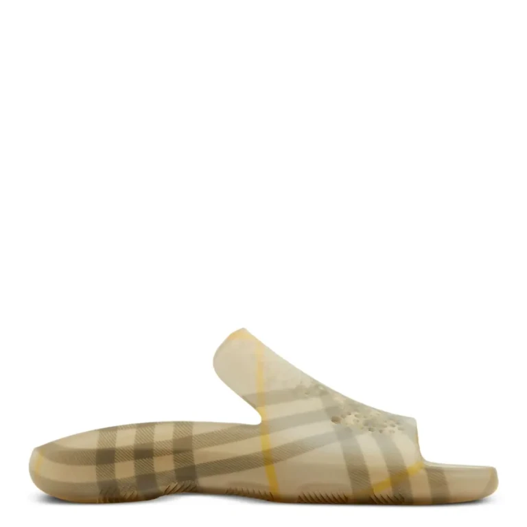 Burberry Equestrian Knight Stingray Check-Pattern Slides
