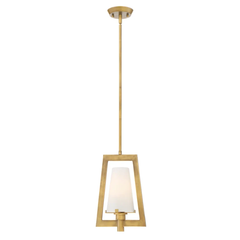 Vintage Gold One Light Mini Pendant from the Hyde Park Collection