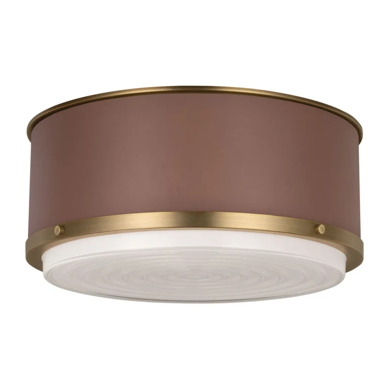 Time Worn Brass Flush Mount from the Marlowe Collection