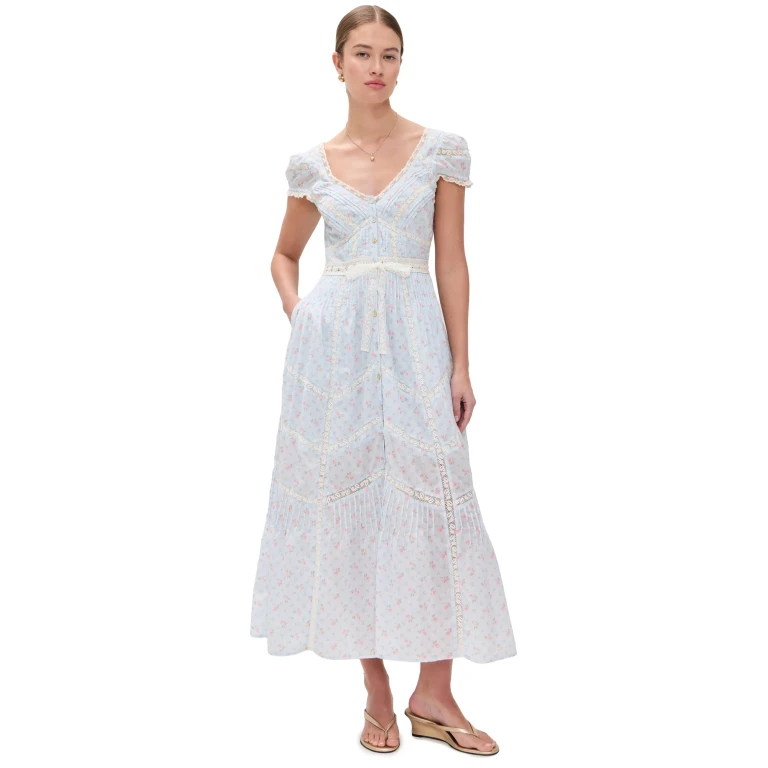 LoveShackFancy Aurela Dress Chapparal Blue 10