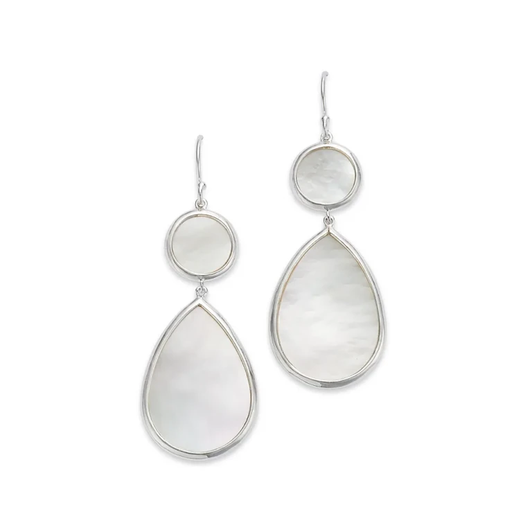 Ippolita Sterling Silver Rock Candy Mother of Pearl Dot & Teardrop Drop Earrings