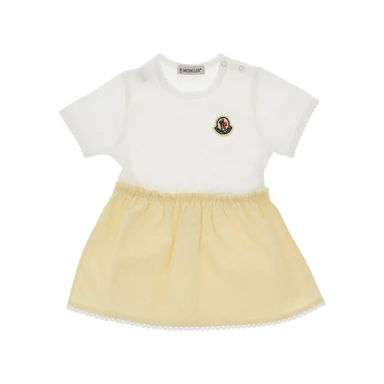 Moncler Jersey- und Popeline-Minikleid für Babys