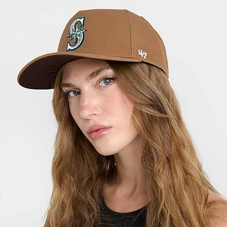 47 Brand '47 Seattle Mariners MLB HITCH Snapback Hat in Brown/Blue