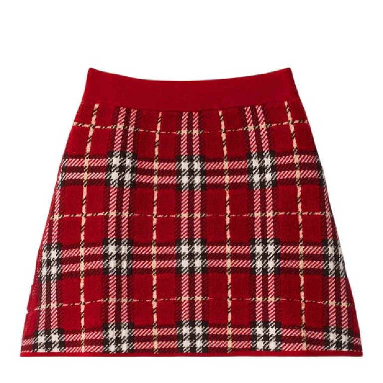Burberry Kids Lorreta Check Wool Skirt