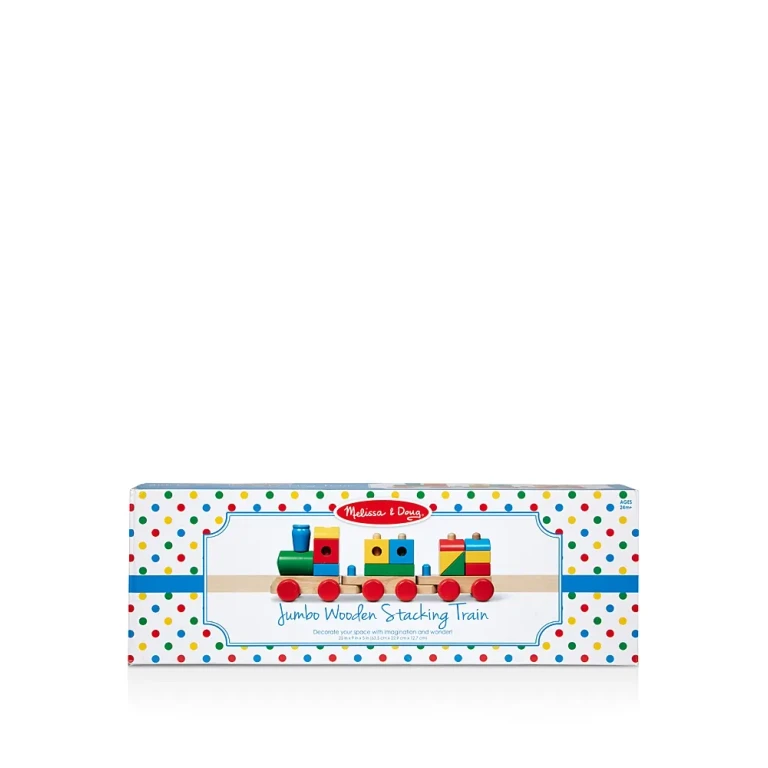 Melissa & Doug Wooden Jumbo Stacking Train Classic - Ages 2+