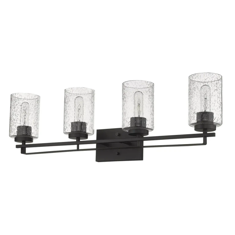 Oil-Rubbed Bronze Four Light Vanity from the Orella Collection