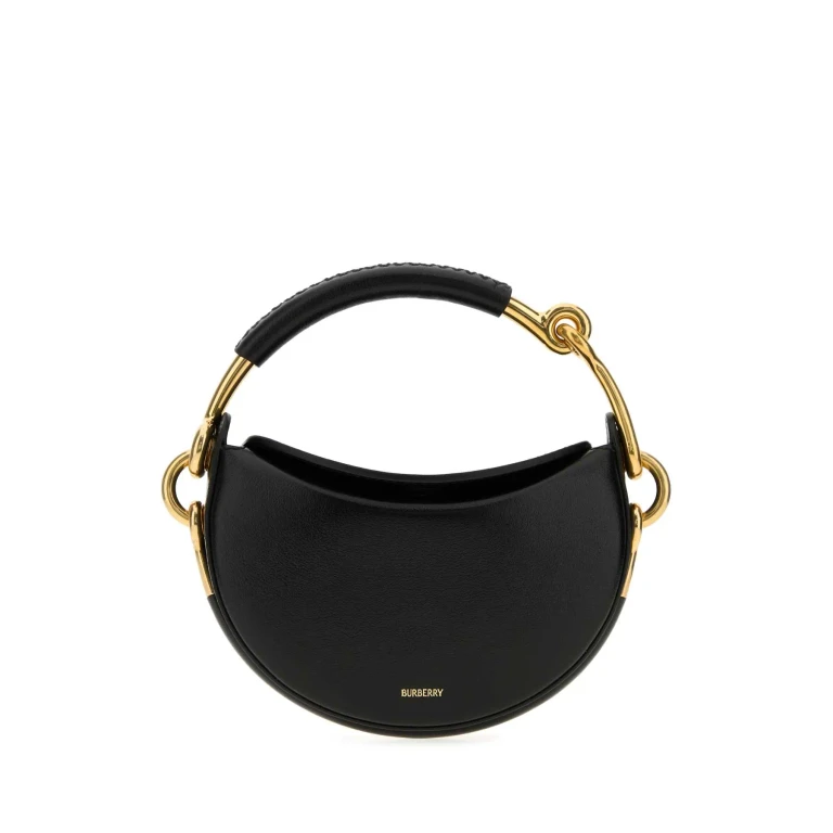 Burberry Black Leather Bridle Handbag