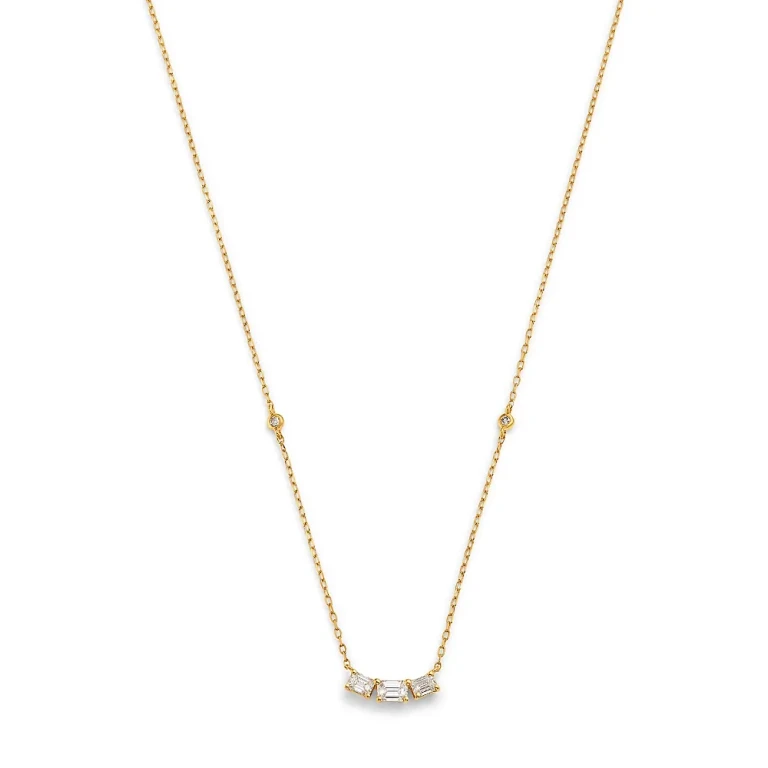 Diamond Pendant Necklace in 14K Yellow Gold, 0.34 tcw
