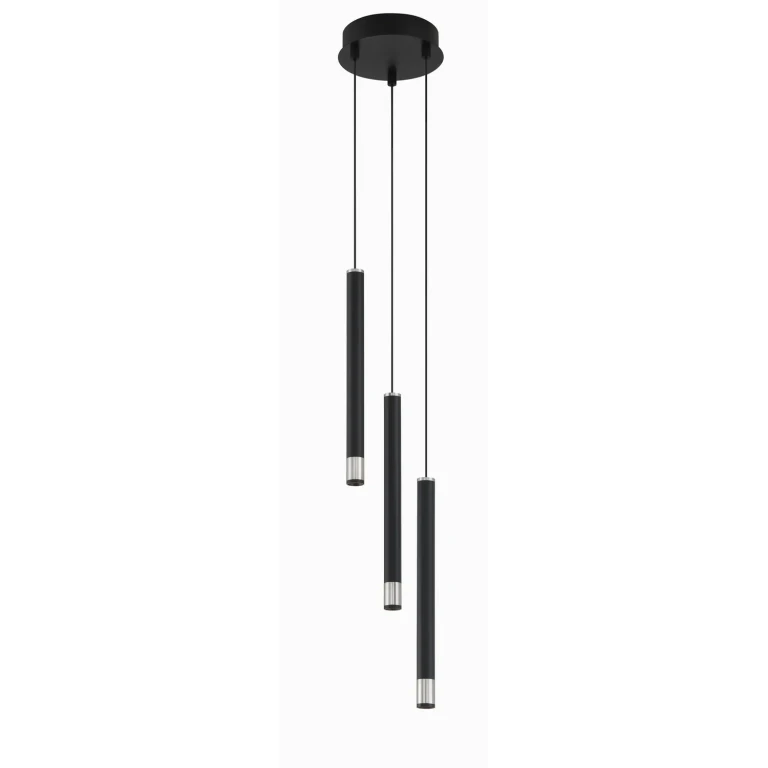 Coal With Brushed Nickel LED Pendant from the Wand Collection