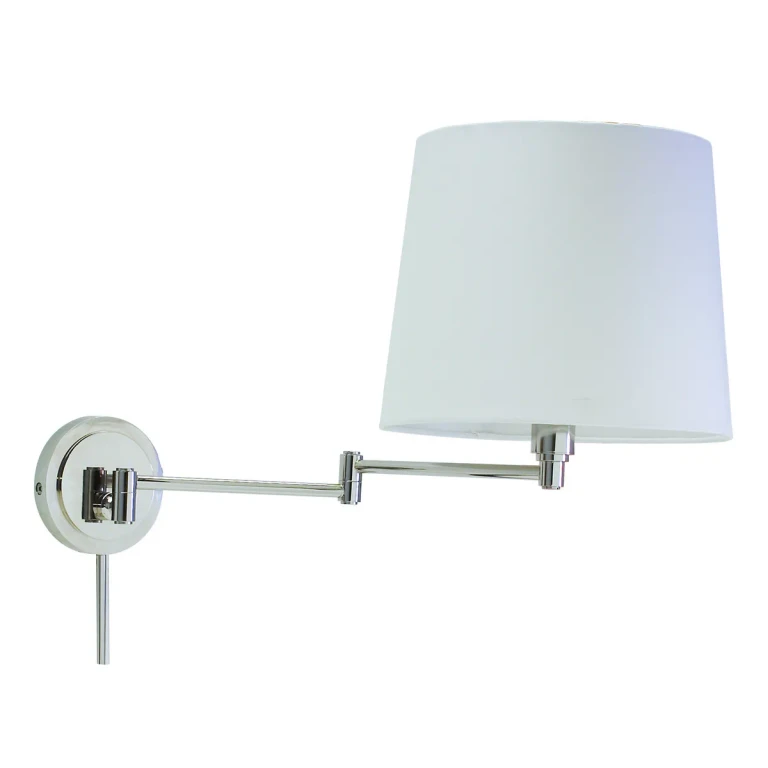 House of Troy Townhouse Polished Nickel Swing-Arm Wall Lamp