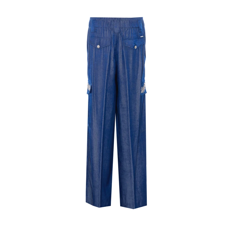 Liu Jo Trousers Blue Polyester - Women