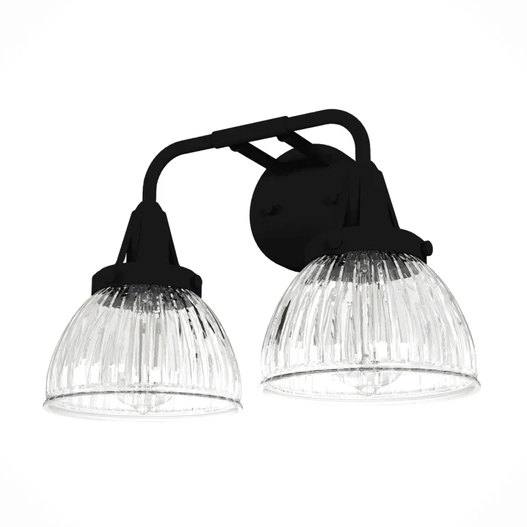 Hunter Cypress Grove 2-Light Bathroom Vanity Light in Natural Iron