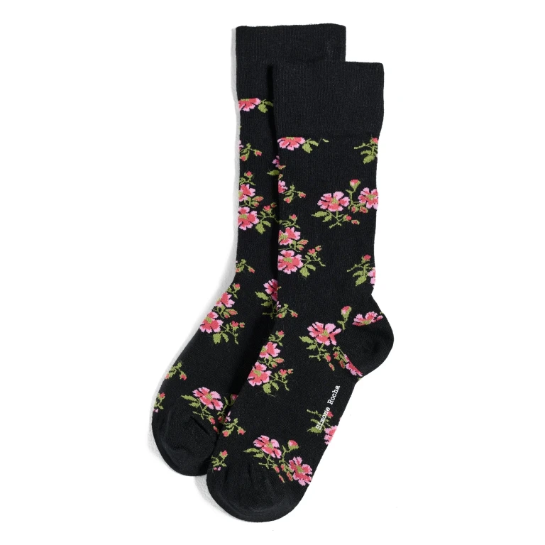 Simone Rocha Tiny Flower Jacquard Ankle Socks Cream Floral One Size