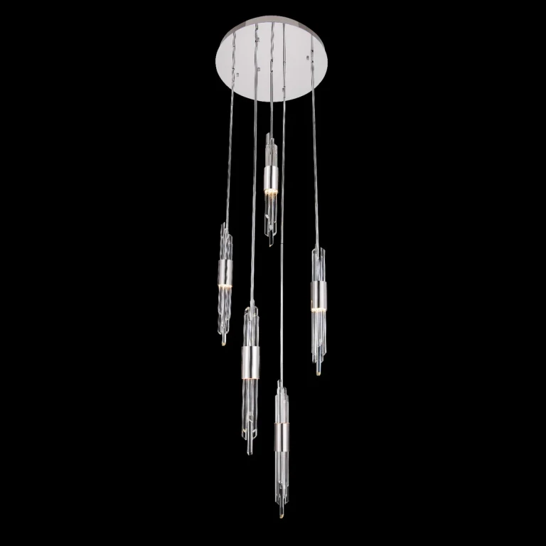 Polished Chrome LED Foyer Pendant from the Lucca Collection