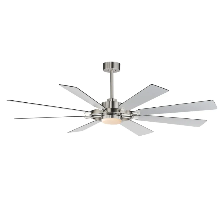 Satin Nickel 72" Ceiling Fan from the Helm Collection