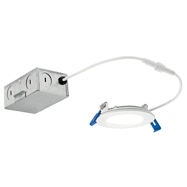 Textured White LED Slim Downlight from the Direct To Ceiling Slim Collection