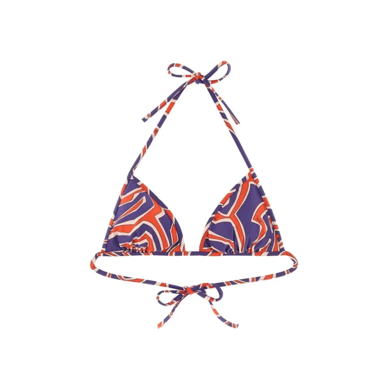 Maze Print Triangle Bikini Top
