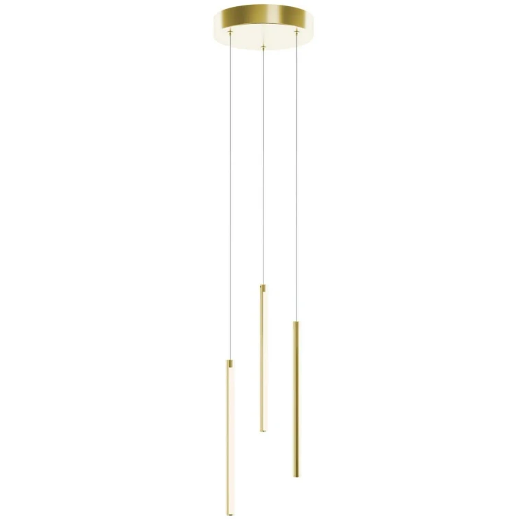 Satin Brass LED Pendant from the Rosemont Collection