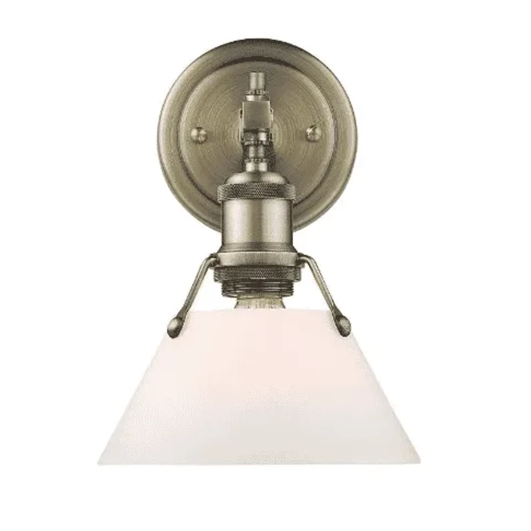 Golden Orwell 8" Bathroom Vanity Light in Pewter