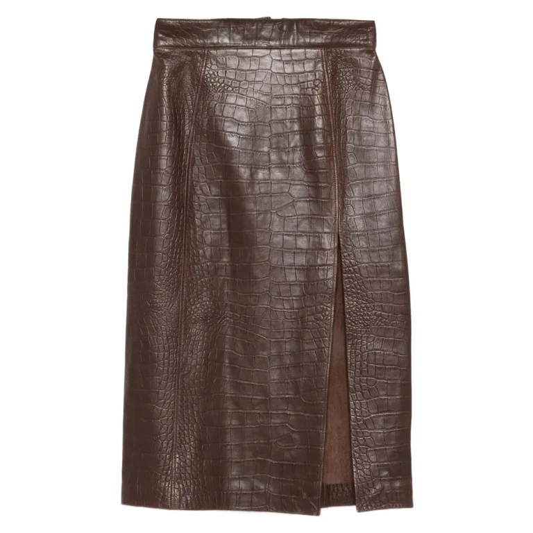 Burberry Leather Skirt