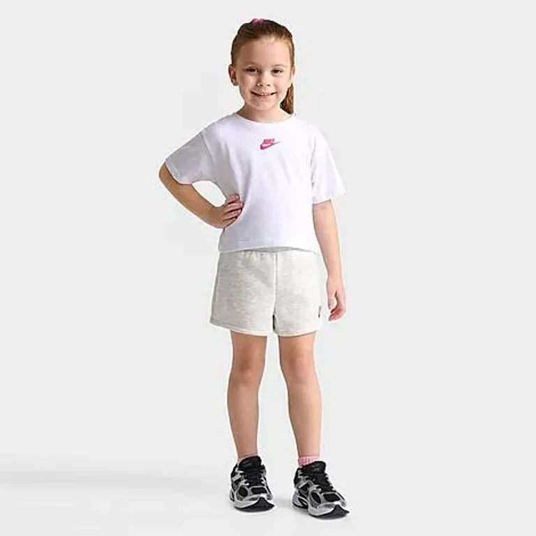Nike Girls' Toddler T-Shirt and Shorts Set in Birch Heather Size: 2T