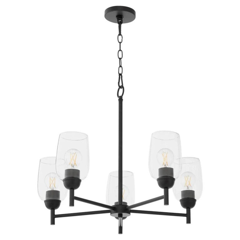 Matte Black Chandelier from the Wallinger Collection