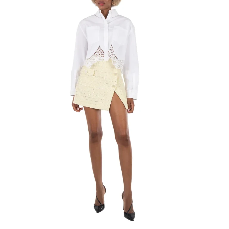 Self Portrait Belted Boucle Miniskirt, Brand Size 12 (US Size 8)