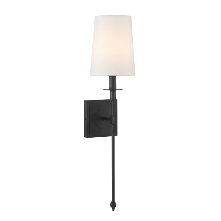 Coal Black One Light Wall Sconce from the Calera Collection