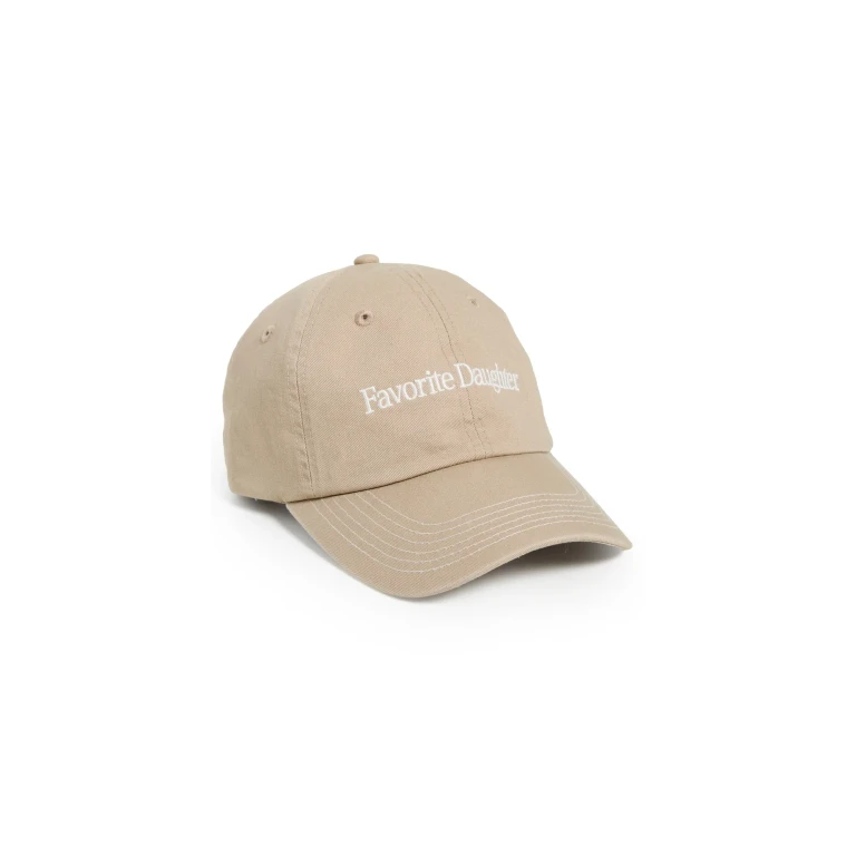 Favorite Daughter Classic Logo Baseball Hat Taupe One Size