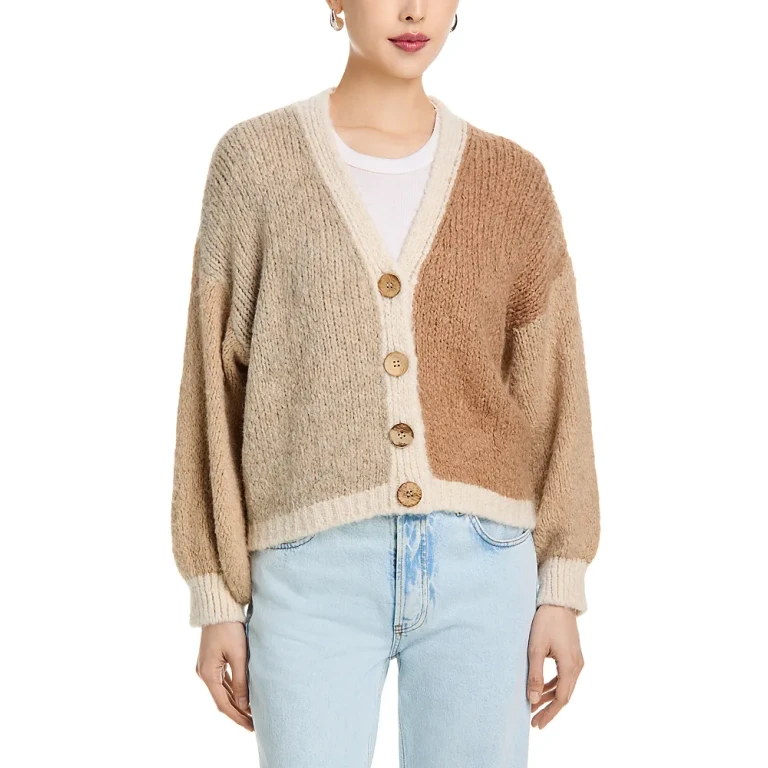 Vintage Havana Colorblocked Cardigan Sweater