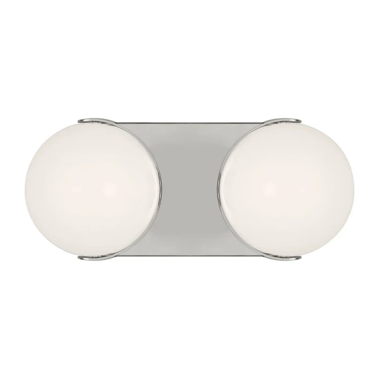 Polished Nickel LED Bathroom Vanity Light from the Syrie Collection
