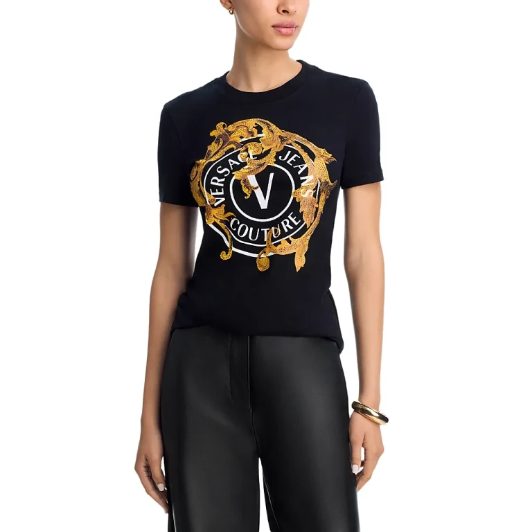 Versace Jeans Couture Studded Logo Graphic Tee