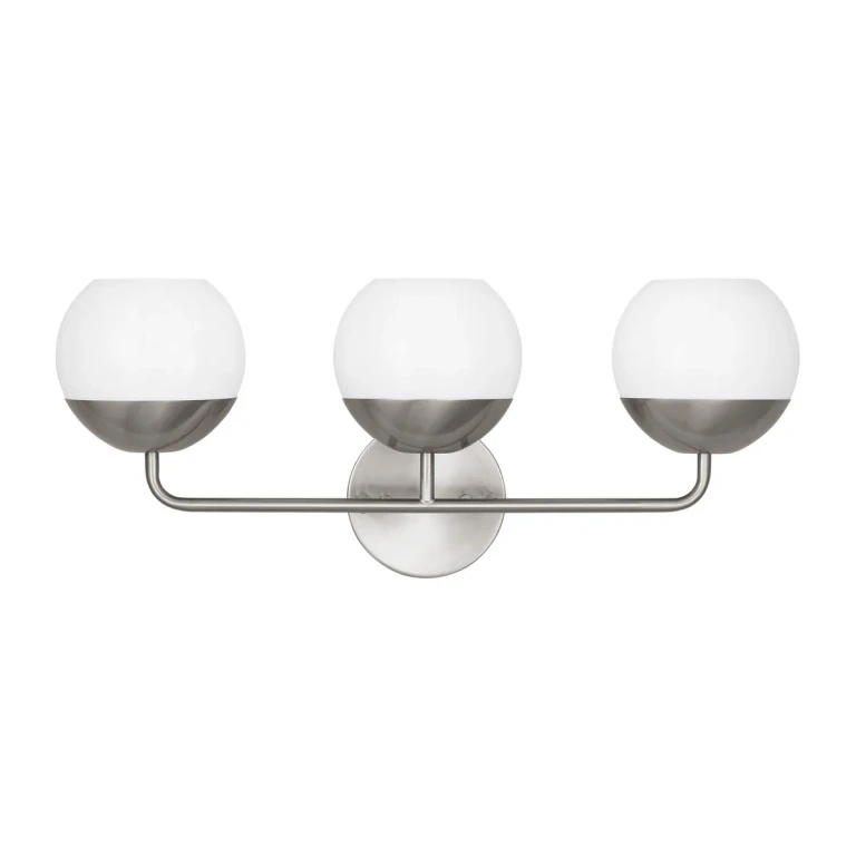 Alvin 3-Light Bathroom Vanity Light in Brushed Nickel