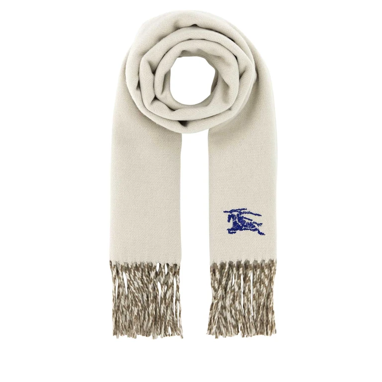 Burberry Ivory Cashmere Reversible Scarf Smokegrey Sciarpe E Foulard - Unisex