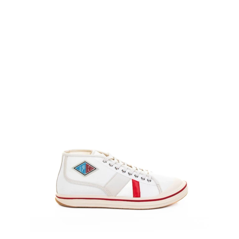 Bottega Veneta White Canvas Summer Sneakers