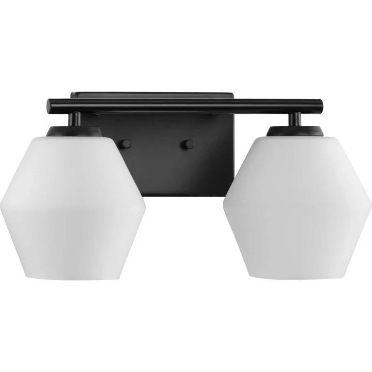 Matte Black Two Light Vanity from the Copeland Collection