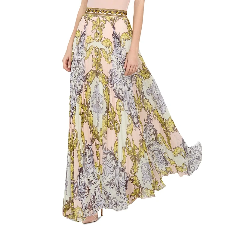 Alice and Olivia Katz Pleated Maxi Skirt