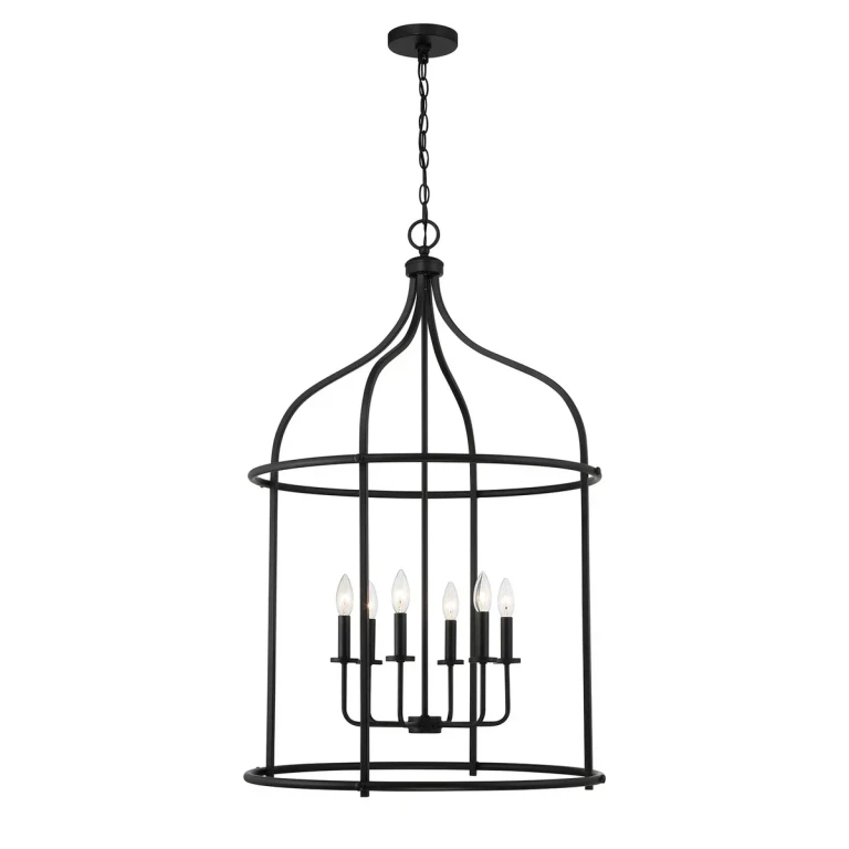 Brookstone 6-Light Pendant in Matte Black