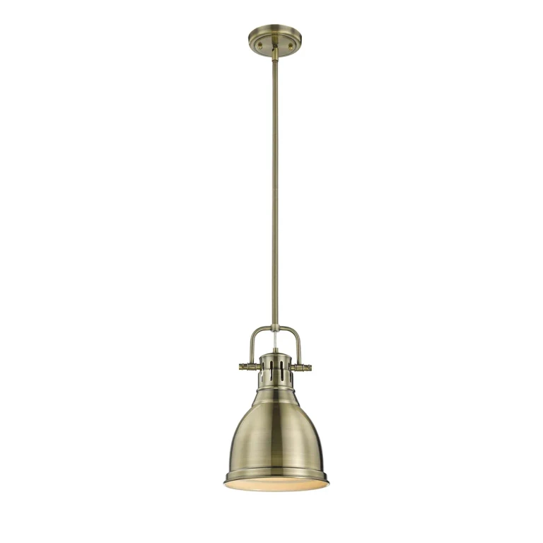 Golden Duncan 14" Mini Pendant in Aged Brass